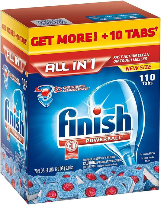 Finish Powerball Tablet Dishwasher Detergent, 110 ct, 78 oz