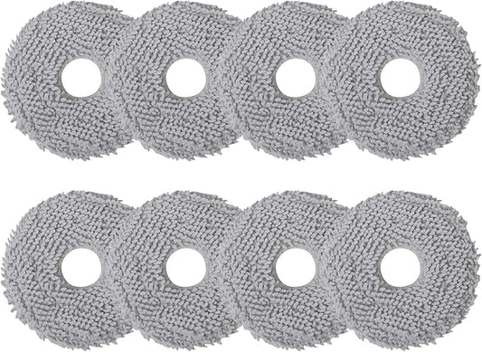 8 Pack Mop Pads Fit for Roborock QV 35A/Saros 10R/Q Revo/Qrevo S/Qrevo Pro/Qrevo Plus/Qrevo Master/Qrevo Slim/Qrevo Curv/Qrevo Edge Robot Vacuum Cleaner, Washable Mop Pad Replacement Accessories