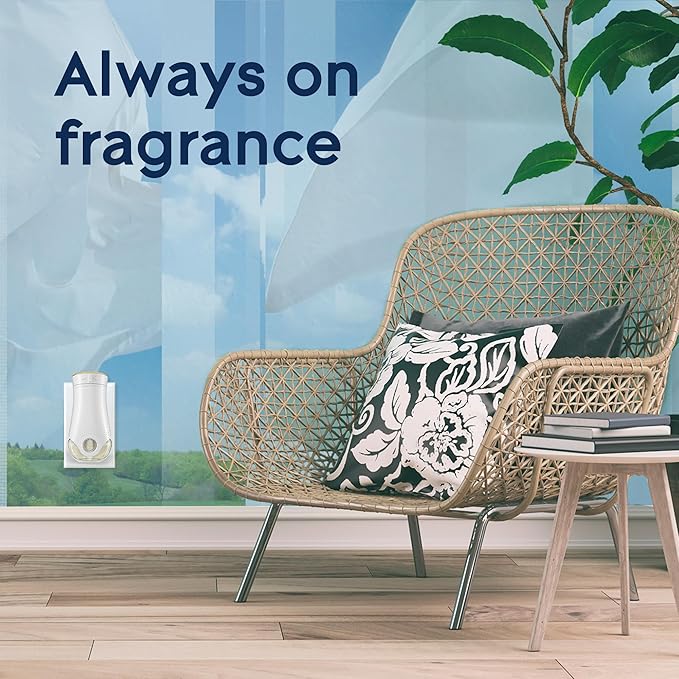 Glade PlugIns Air Freshener Starter Kit,Scented and Essential Oils for Home and Bathroom,Clean Linen,4.02 Fl Oz,2 Warmers-and 6 Refills,(Pack of 2)