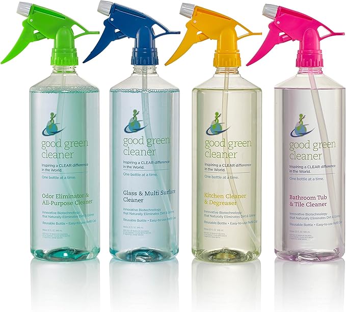 Odor Eliminator & All Purpose Cleaner Starter Set | 32 ounce, Reusable, Eco Spray Bottle | USDA Bio-Preferred Certified/Bio-Degradable | Includes 1 Pod