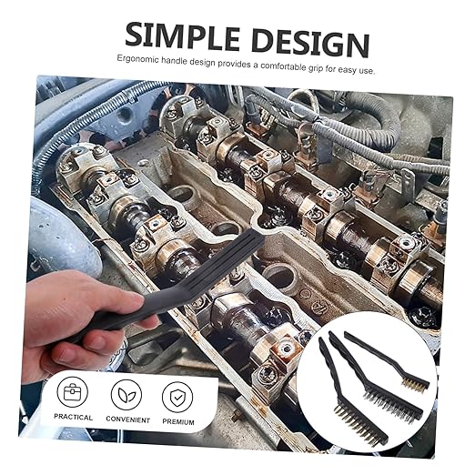 Luxshiny 5sets Multipurpose Wire Brush Set Grout Cleaner for Automotive Cleaning Scrub Brushes for Cleaning Cars Houses Electric for Wire Brass