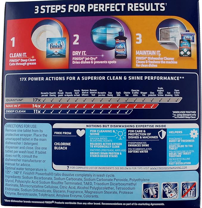 Finish - All in 1-85ct - Dishwasher Detergent - Powerball - Dishwashing Tablets - Dish Tabs - Fresh Scent
