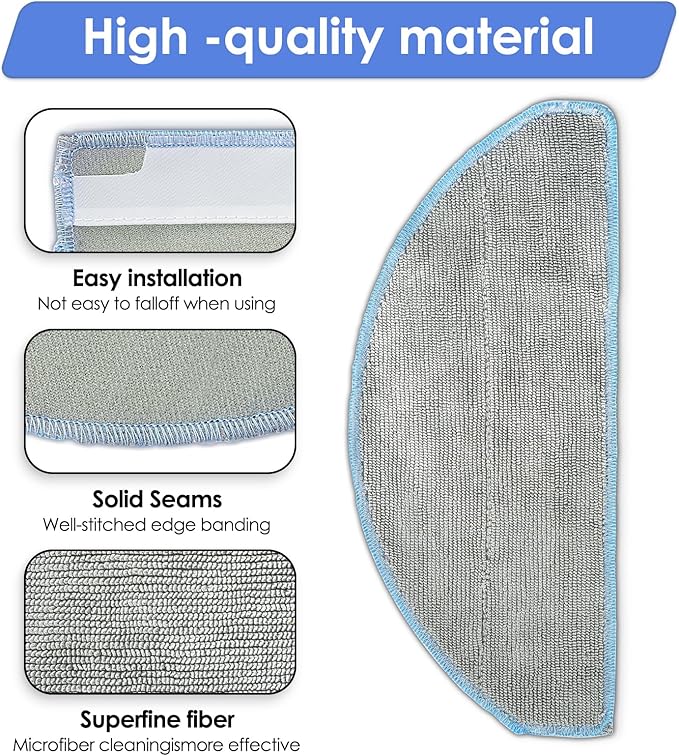 (4 Pack) Roomba 104, Y0140 Q0120 Q052020 Replacement Mop Pads for iRobot Vacuum 2 Essential Robot, Combo Robot Vacuum and Mop Y0140 Y0110 Q011, Roomba 105 Combo Mop Cloths, Accessories Kit