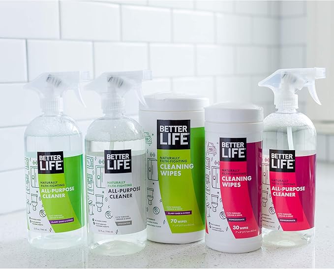 Better Life 32 Oz All Purpose Cleaner 2 Scents- Clary Sage & Citrus + Unscented
