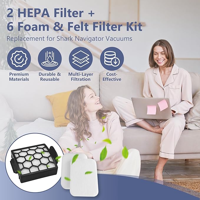 Vacuum Filter Replacement for Shark Pet ZU102 ZU100 Pet Pro ZU60 ZU62 Swivel Pro ZU51 NV151 NV150 CU50WM Pet Plus NV251 NV255 Navigator Rotator Upright Vacuum, Part 1238FT60 1239FT60