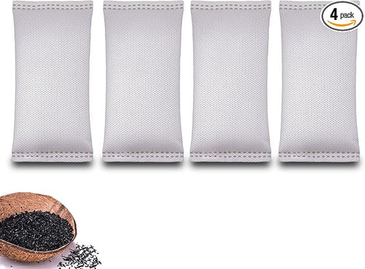 Coconut Shell Charcoal Air Purifying Bags 50g, Removes Odors and Moisture, Nature Fresh Air Purifier Bags, Odor Eliminator for Home, Car, Pets, Bathroom, Basement
