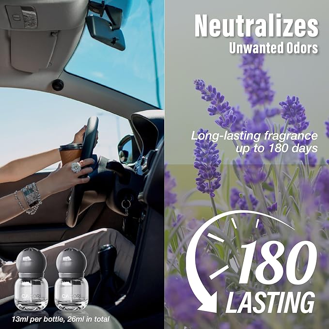 Car Air Freshener 2 Pack- The Adorable Lightbulb-Shaped - Automotive Vent Clip - Long Lasting Scent - Essential Oils - Scented Car Accessories - Ocean