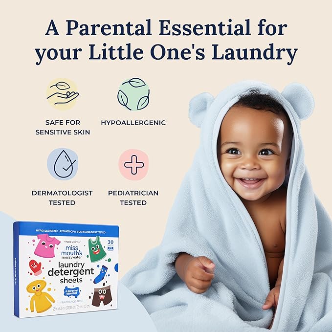 Miss Mouth's Messy Eater Stain Treater Pen - 2 Pack To Go Instant Stain Remover Pen and Detergent Sheets Newborn & Baby Essentials