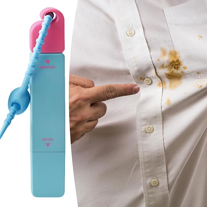 Fabric Pen for Clothes - 12ml Travel Size Stain Remover Pen | Spot Cleaner Double-Ended Stick Cleaning Tools for Fabric Oil Food Grease Kids Adults Beach Vacation Picnic Outdoor