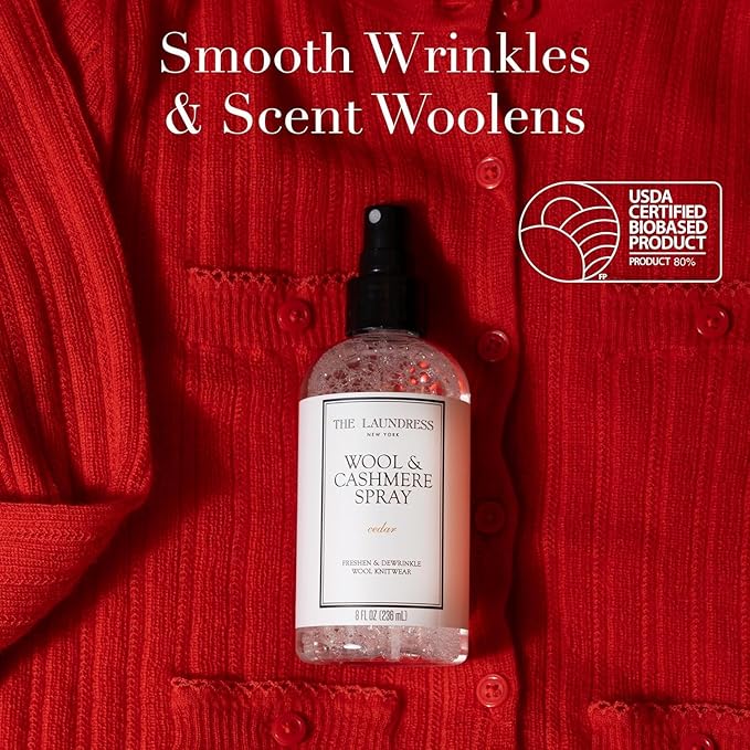 The Laundress Classic Fabric Spray, Clean Laundry Scent, 8 oz + The Laundress Wool and Cashmere Fabric Spray, Cedar Scent, 8 oz