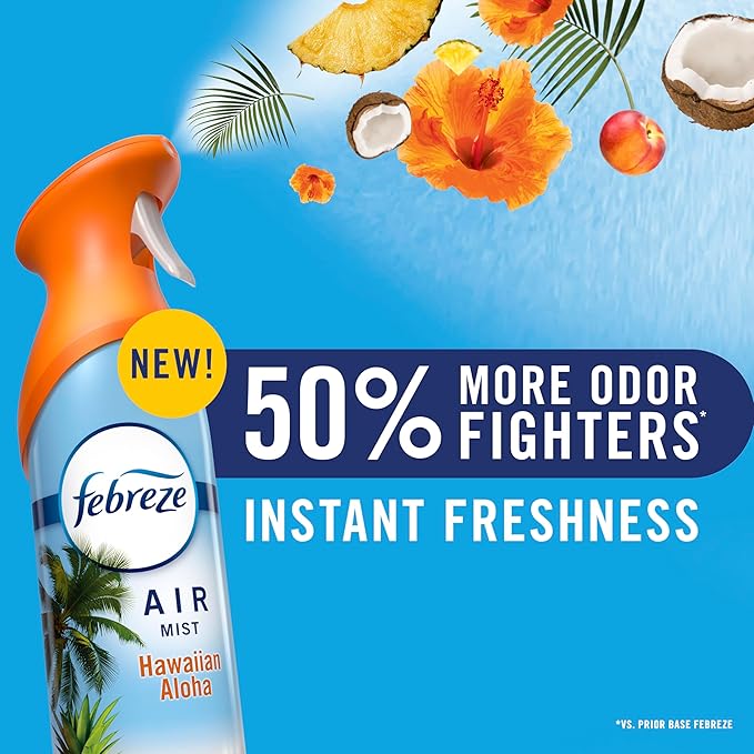 New & Improved Air Mist Mood Mix Air Freshener, Home and Kitchen Essentials, Odor Fighting Room Spray, 8.1 oz bottle, 3 Count