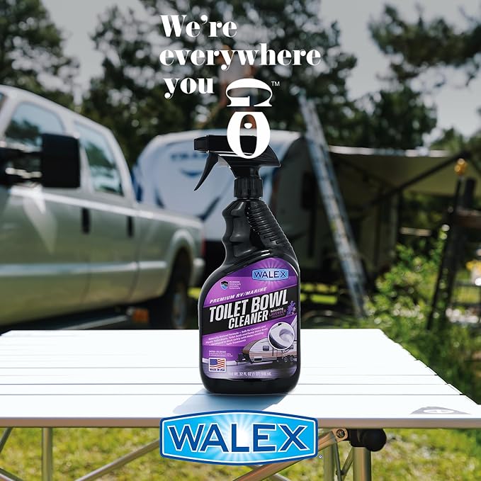 Walex Premium RV/Marine Toilet Bowl Cleaner - Naturally Derived Formula, Safe Plastic & Ceramic Toilets, Powerful Cleaning for Stains & Deposits, Septic Safe, Refreshing Lavender Fragrance, 32 oz