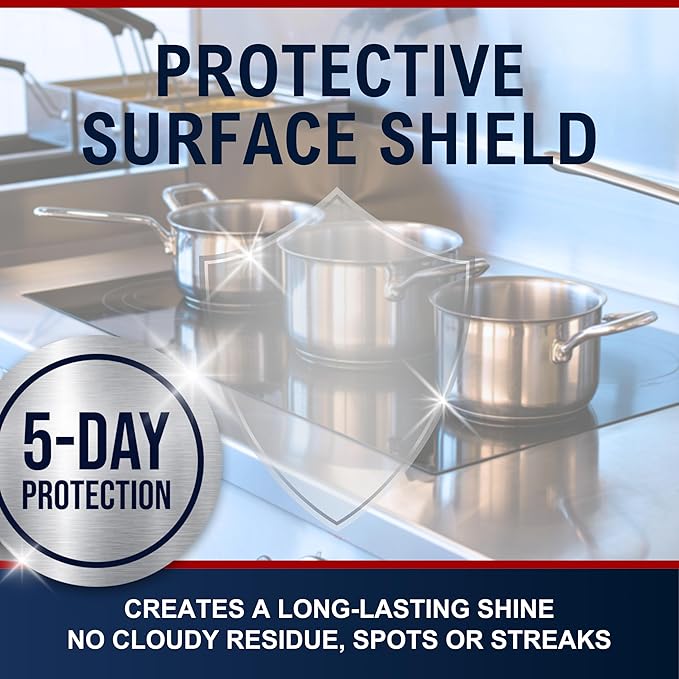 PENTAGON SAFETY EQUIPMENT Stainless Steel Cleaner (32oz) – Non-Toxic, Streak-Free & Alcohol-Free | 5 Day Protection | Removes Fingerprints | Made in USA