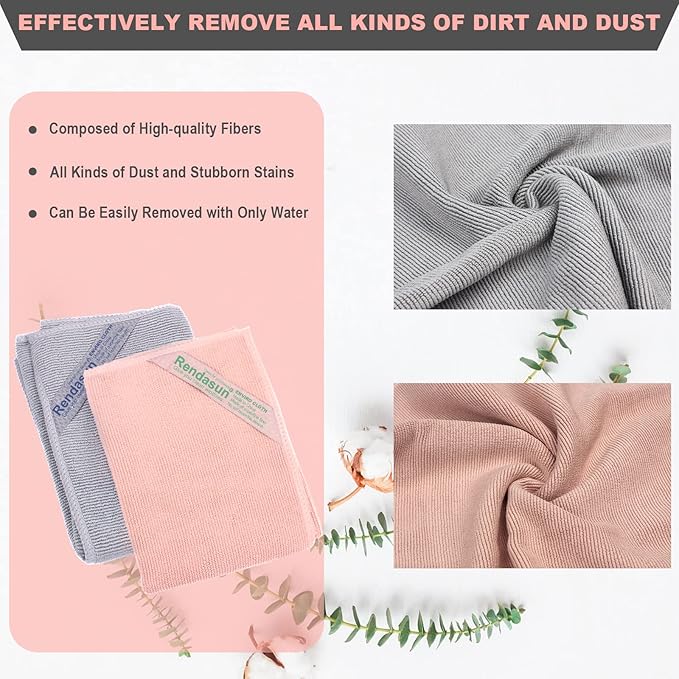 Enviro Cleaning Cloth Set, Quality Replacement for Norwex Enviro Cloth, Basic Package Cleaning Cloth. for Cleaning Home, Car, Bar, Hotel Office. Only Water is Needed to Complete The Cleaning