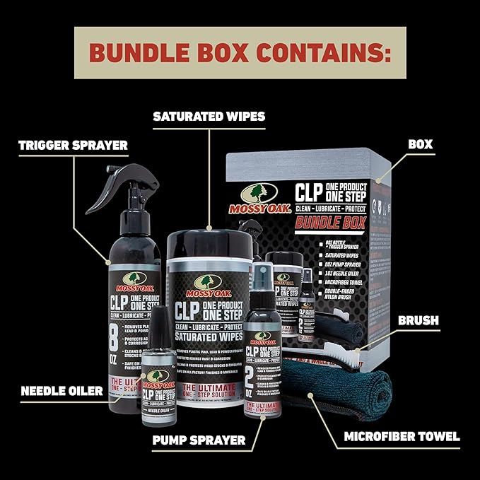 Mossy Oak CLP Gun Cleaning Oil | All-in-One Cleaner, Lubricant & Protectant | One-Step Gun Oil CLENZOIL