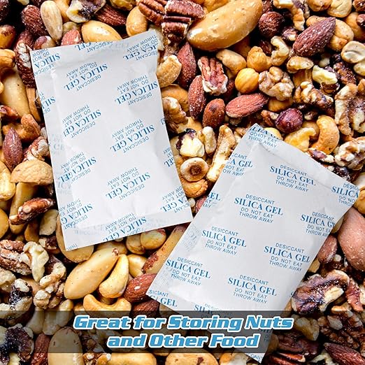 SurpOxyLoc 20 Gram(50Packs) Food Grade Silica Gel Packs Dessicant Packets for Moisture Control,Cobalt Chloride Free Moisture Absorbers for Food Storage