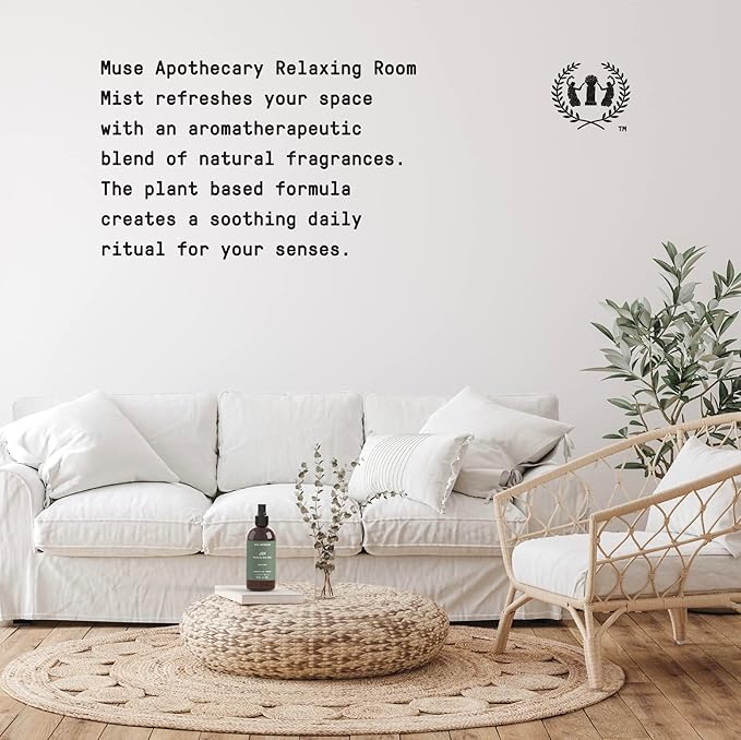Muse Apothecary Room Ritual - Botanical Collection - Room Spray, Aromatic and Relaxing Room Mist, Air Freshener Spray, Infused with Natural Aromatherapy Essential Oils - 8 oz, Warm Cedar, 2 Pack