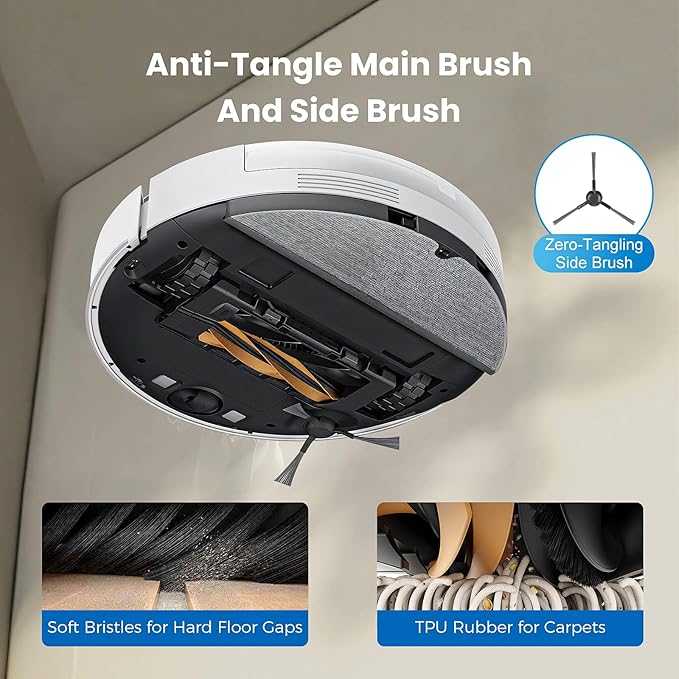21 Pack Replacement Parts Compatible with Dreame D20 Plus Robot Vacuum and Mop, Accessories Kit with 1 Main Brush,6 Dust Bags,4 Mop Pads,4 Hepa Filters,4 Side Brush