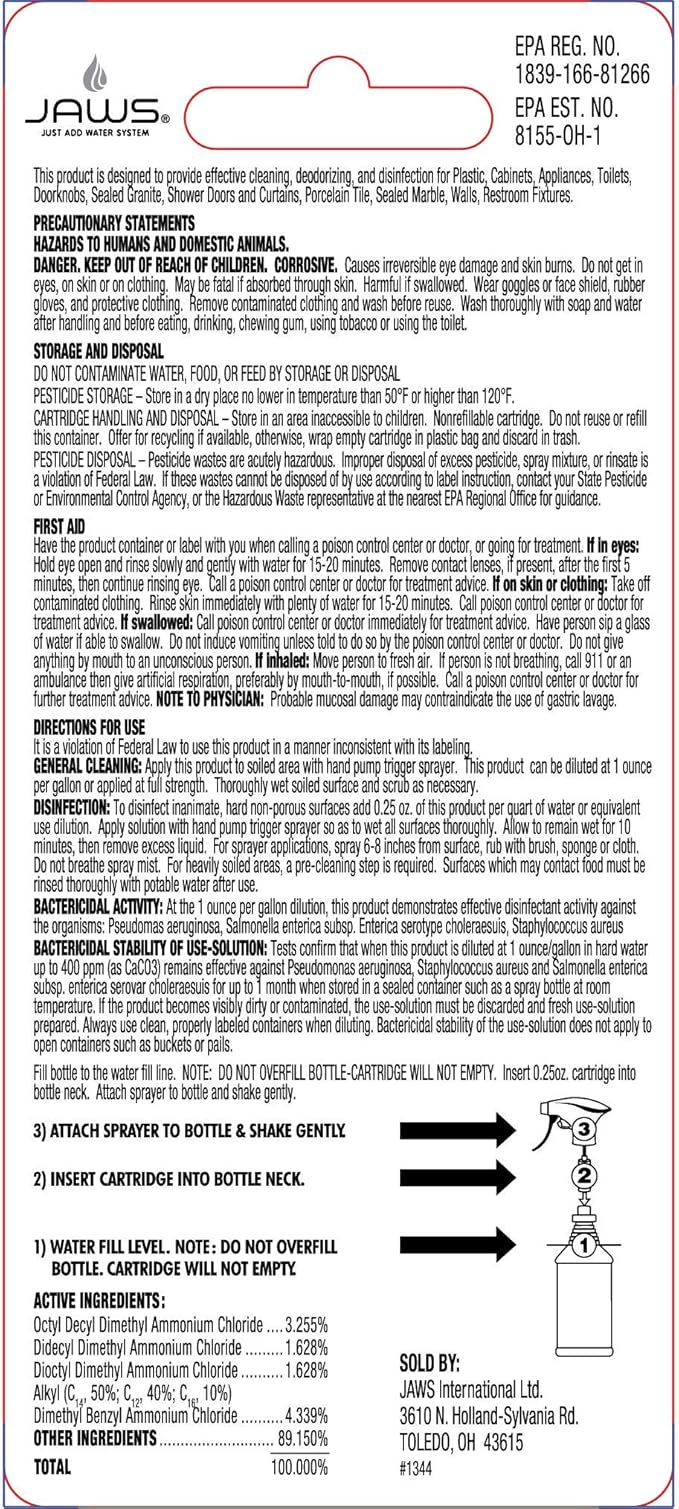 JAWS Cleaner, Disinfectant Refill Pods, 2 Pack