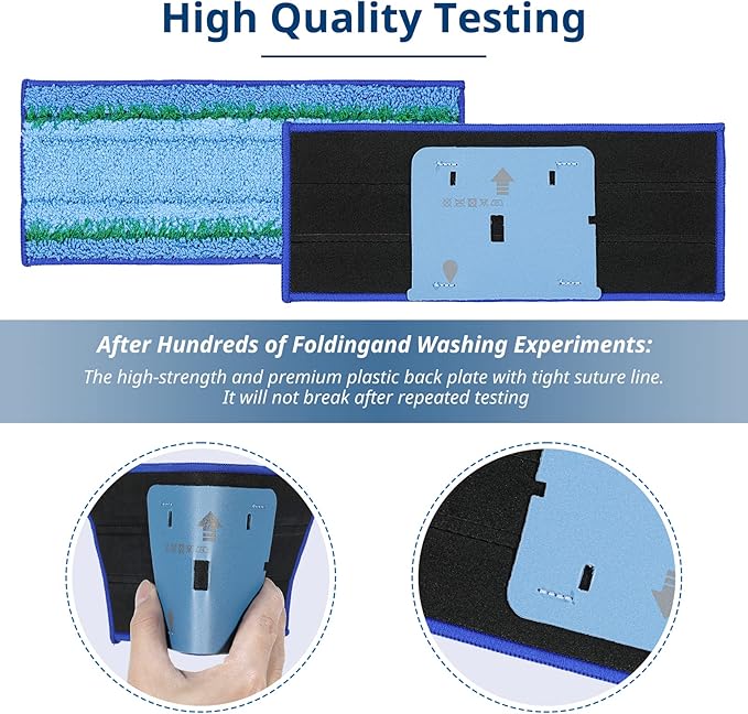 LINNIW 6 Pack M6 Wet Mopping Pads Washable and Reusable M6 Wet Mopping Pads Compatible with Braava Jet m6 Series (6110) (6012) (6112) (6113) Ultimate Robot Mop