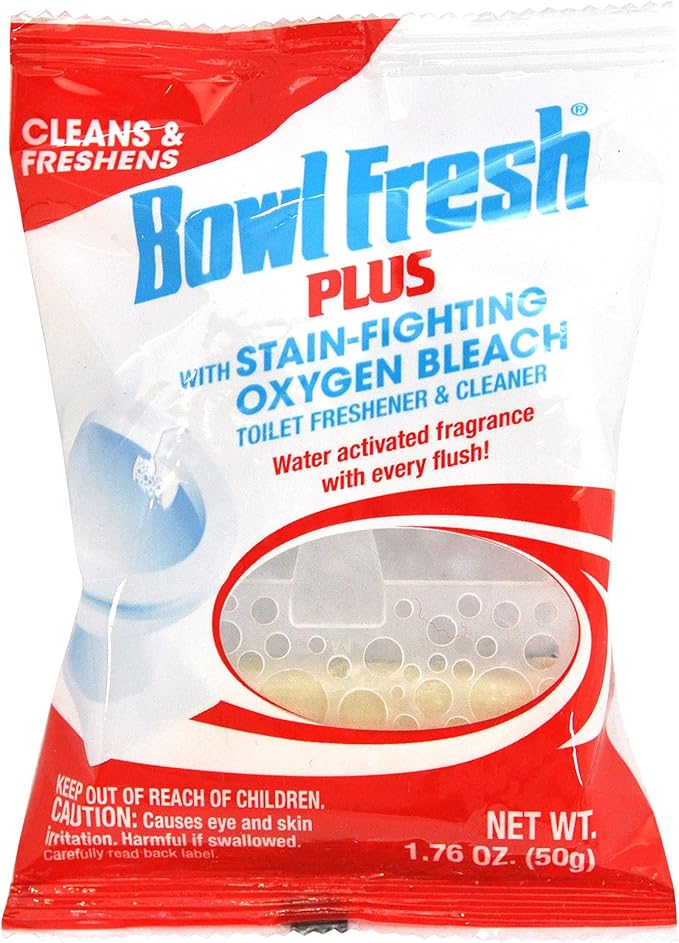 Bowl Fresh Plus Toilet Bowl Cleaner and Deodorizer, Pleasantly Scented Water Activated Fragrance with Every Flush (Pack of 4)