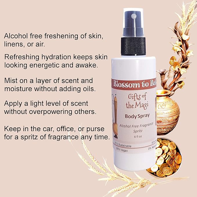 Blossom to Bath Gifts of the Magi Body Spray (4 Ounce) - Phthalate Free Fragrance - Energizes Skin with a Rich Soulful Scent