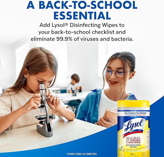 Lysol Disinfecting Wipes Bundle, Home Apartment Dorm Room Essentials and Cleaning Supplies, All Purpose Cleaner, Multi-surface Cleaning Wipes, Multi-Scent Sanitizing Wipes Bundle, 240 Count, Pack of 4