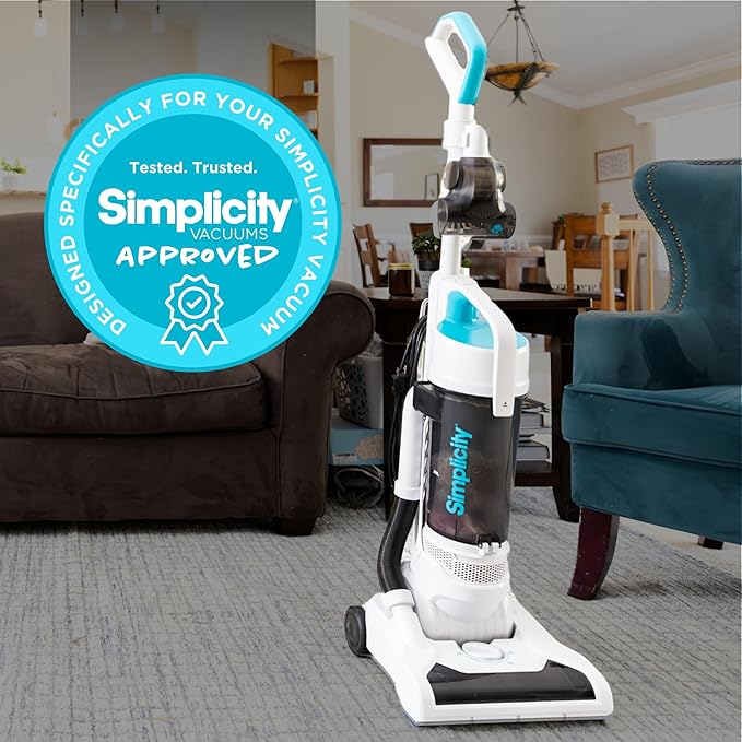 Simplicity Vacuums Certified HEPA Replacement Filter Set, Fits SVPET Bagless Upright Vacuum Cleaner, 3-Piece Set with HEPA Media, Electrostatic, and Foam Filters for Pet Hair, Dust, and Dirt, SFSVPET