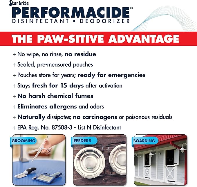 STAR BRITE Performacide 1 Gallon Kit – Kills Parvo Virus, Ideal for Veterinary Hospitals & Kennels