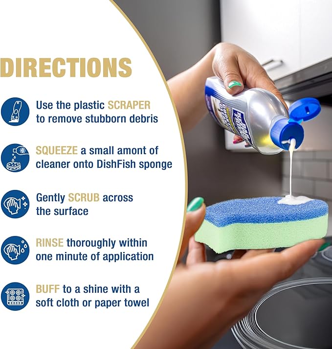 Bar Keepers Friend Cooktop Cleaner (13 oz) Multipurpose Liquid Stovetop Cleanser + Cookware Cleanser & Polish (12 oz) Stainless Steel Cleaner & Degreaser for Pots, Pans, Bakeware & Grills