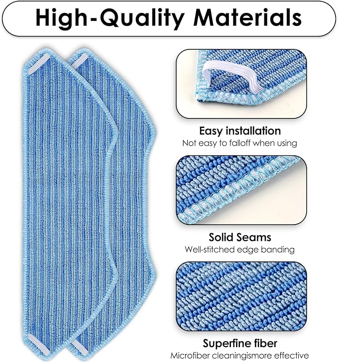 (4 Pack) M2 Pro Replacement Mop Pads Compatible with Lefant M2 Pro/ M2S Pro/ M1 Robot Vacuum Cleaner, Mop Cloths Accessories