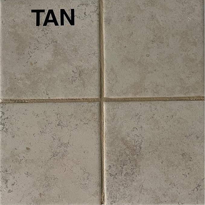 Kit - The Professional's Choice - Color and Seal Grout - Prevents Stains and Creates Easy to Clean Grout - 8oz Bottle, Wheel applicator, Brush applicator, and Scrub pad (Tan)