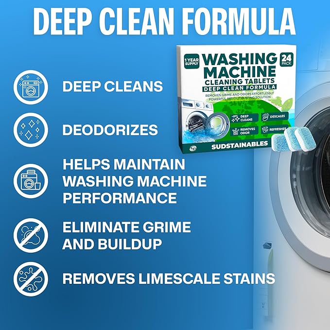 Garbage Disposal, Dishwasher Cleaner, and Washing Machine Cleaner Tablets bundle