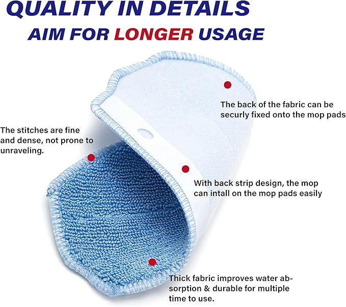 Robot Vacuum Mop Pads Replacement Parts Fit for MAMNV BR150/BR151, for ZCWA BR150/BR151, for ONSON BR150/BR151, for GTTVO BR150/BR151, for MANVINS G20 (3PC-MOP PAD& 2MOP)