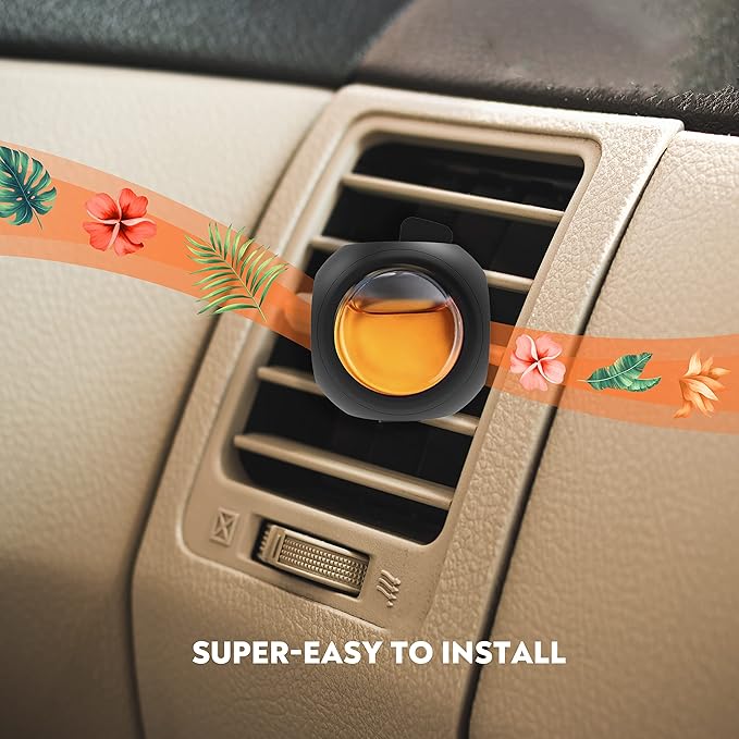 Car Air Freshener Vent Clips, 8 PK, 6 Hawaiian, 2 New Car, Car Fresheners for Men Women, Up to 240 Days, Natural Odor Eliminator