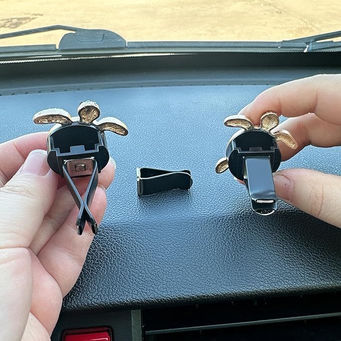 4pcs Cute Sea Turtles Car Air Vent Diffuser – Clip-On Fragrance Air Freshener for Cars with Replaceable Refills, Adorable Animal Vent Clip for SUV & Truck(Green, Ocean)