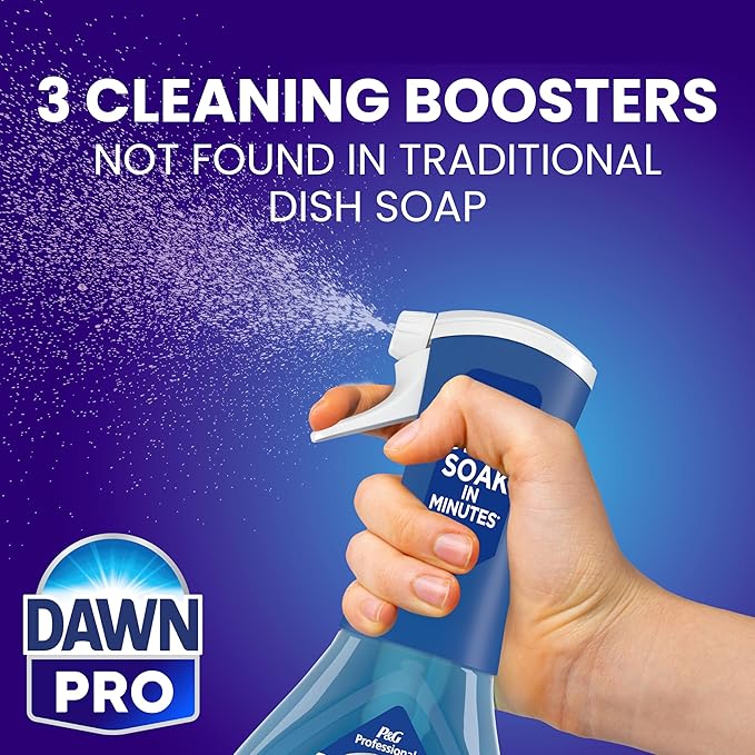 P&G Professional Dawn Powerwash Heavy Duty Dish Spray for Commercial Kitchens, Restaurants, and More, 16 oz (Pack of 6), with 1 Trigger