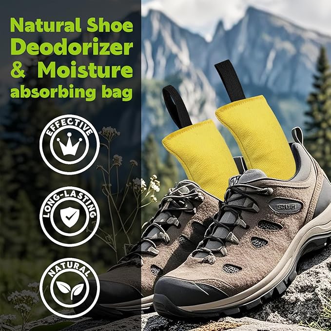 2 X 170g Shoe Deodorizer - Reusable Odor Eliminator Air Freshener Smell Remover Odor Absorber Deodorant for Shoe, Sneaker, Boxing Glove, Closet, Gym Bags - With Zeolite, Desiccant, Baking Soda