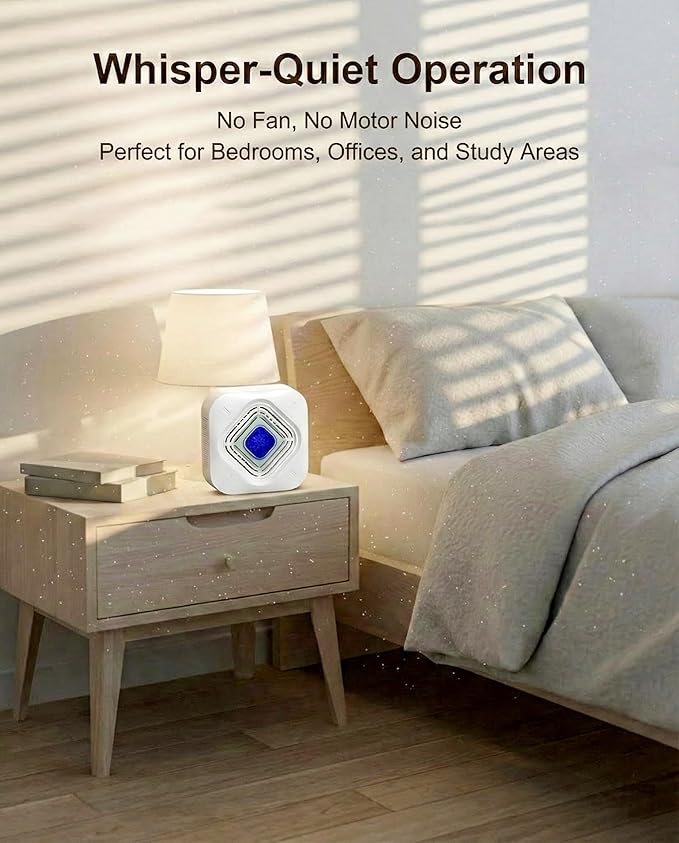 Pack of 2 ATKMAYI Dehumidifier for Bathroom with Color-Changing Beads, Rechargeable Small Dehumidifier for Closet, Portable Gun Safe Dehumidifier Ideal for Spaces up to 35 Sq.Ft Coverage