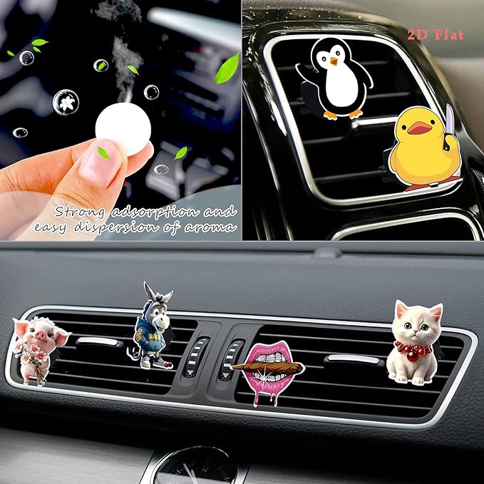 Cute Car Air Freshener Clips Dog Car Vent Clip Dog Cars Scents Cologne Air Conditioner Clip Auto Vent Interior Decoration Cars Accessories - German Shepherd Dogs Loves Gifts for Men Women