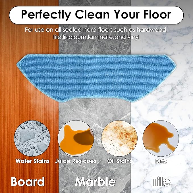 (4 Pack) M2 Pro Replacement Mop Pads Compatible with Lefant M2 Pro/ M2S Pro/ M1 Robot Vacuum Cleaner, Mop Cloths Accessories