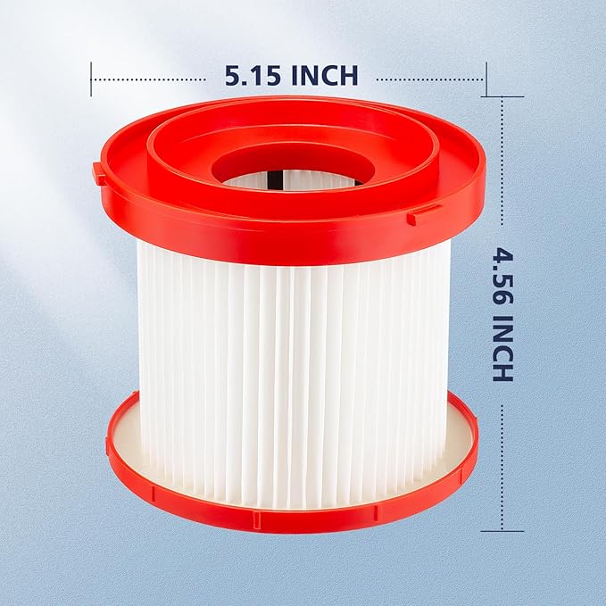 4 Pack Wet Dry Vacuum HEPA Filter Replacement 49-90-1900 Compatible with Milwaukee Cordless Vacuum - for Milwaukee Cordless M18 0780-20 0880-20