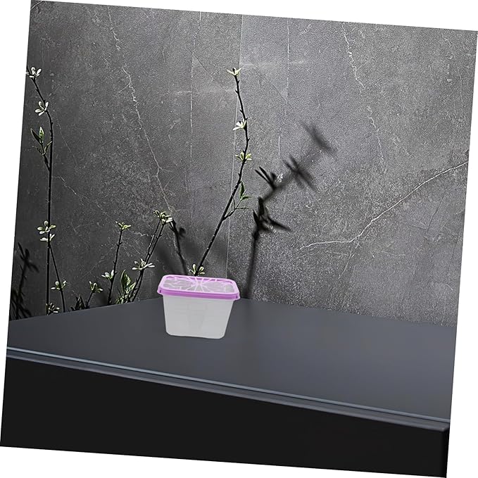 Reusable Moisture Absorber Box Empty Holder for Closet Cabinet Large Capacity Portable Dehumidification Container for Indoor Home Use 4 Pack