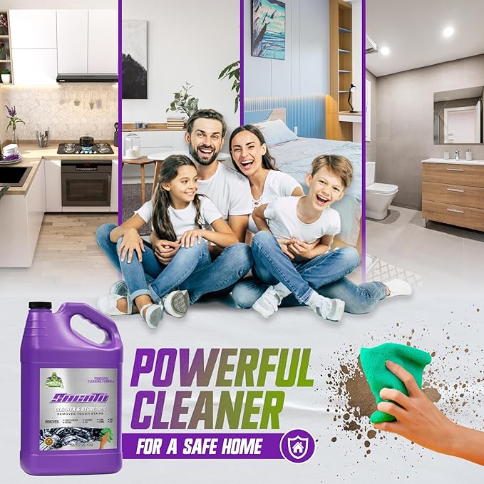 SACATO Degreaser Cleaner Heavy Duty – Commercial Degreaser for Garage, Floor, Engine, Driveway & Tools – Heavy Duty Cleaner Concentrate for Car, Kitchen, Washer – Strongest Desengrasante Gallon