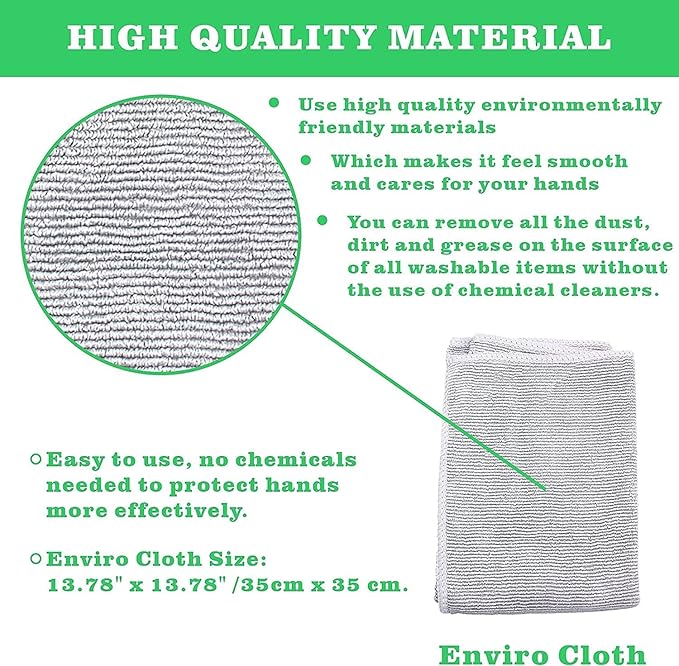 Longmann NΘrwex Enviro Cloth, Glass Cloth, Cleaning Cloth, Streaks Schatches Free (Grey 2 Pack)