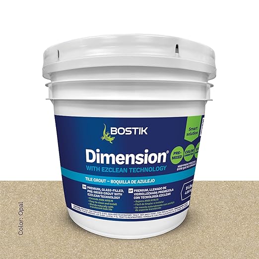 BOSTIK EZ Clean Dimension 9lb Premixed Tile Grout – Opal H610 | Professional Grade | Easy Apply & Clean, Glass-Filled Translucent Reflective, Stain & Crack Resistant, Fast Drying