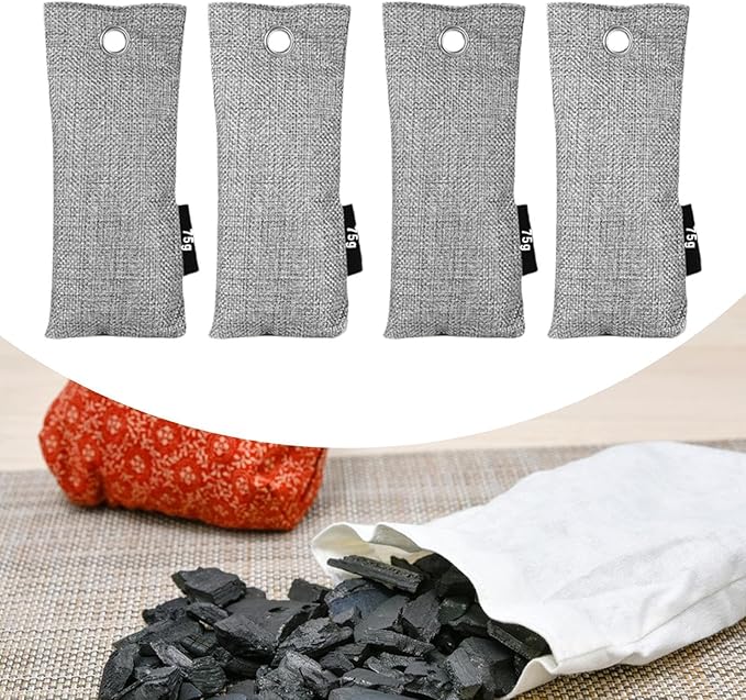 Air Purifying Bags Odor Remover Odor Eliminator Air for Bedroom Kitchen Closet, 4 Bags