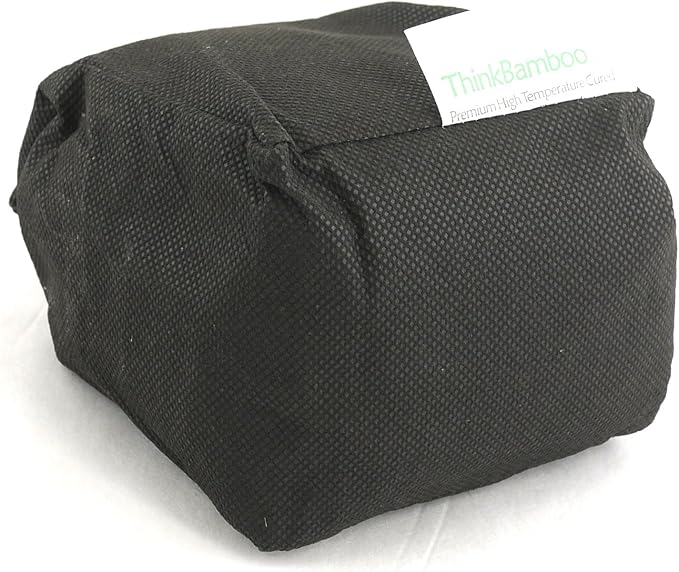 BambooMN Granulated Bamboo Charcoal Odor Absorber Bag in Decorative 4" Brown Box, 2 Sets
