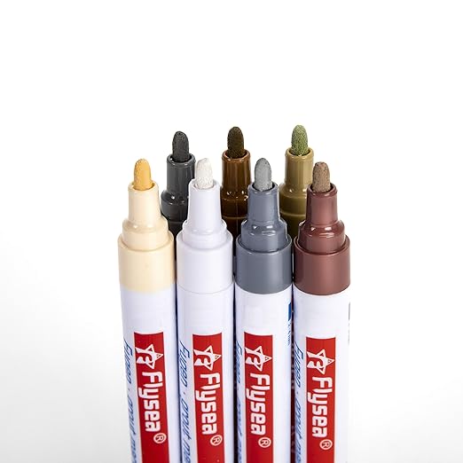 10 Pieces Tile Pen Wall Grout Color Pen Tile Repair Pen Refill Wall Gap Grout Renew Marker for Tiles Floor Kitchen Bathroom (Brown)