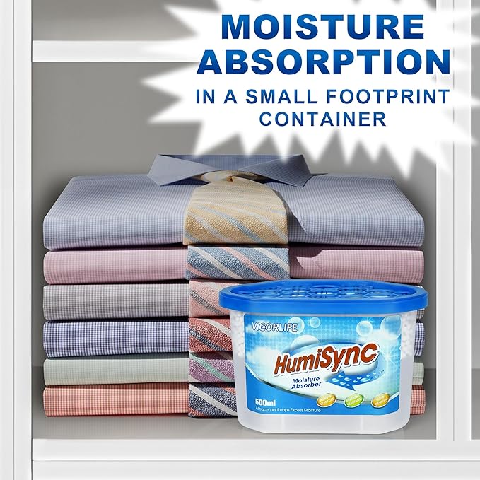 Moisture Absorber 10 Pack, 10.5 Oz Portable Humidity Absorber Boxes for Your Bathroom, RV & Car Moisture Control, Dehumidifiers Attracts Extra Moisture for Closet, Unscented